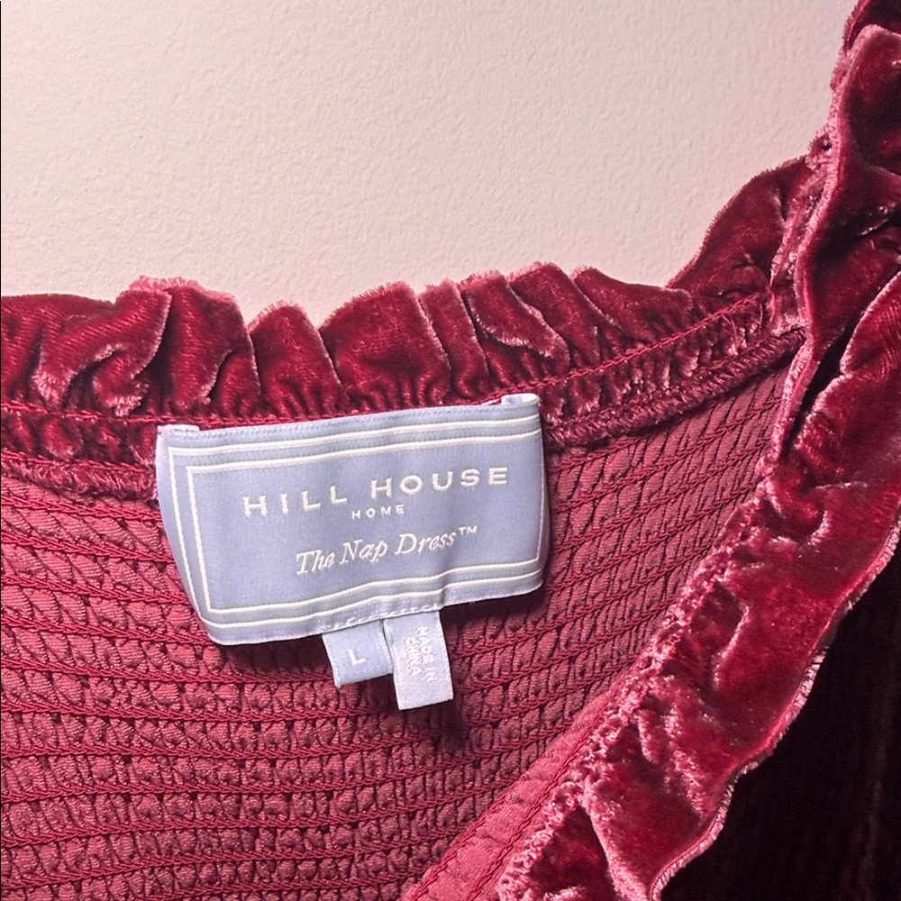Hill House Burgundy Velvet Midi Dress - Picture 2 of 4
